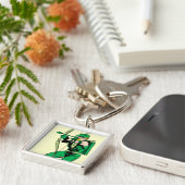 Green Arrow Shooting Arrow Sleutelhanger (Zijkant)