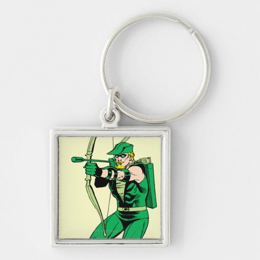 Green Arrow Shooting Arrow Sleutelhanger (Voorkant)