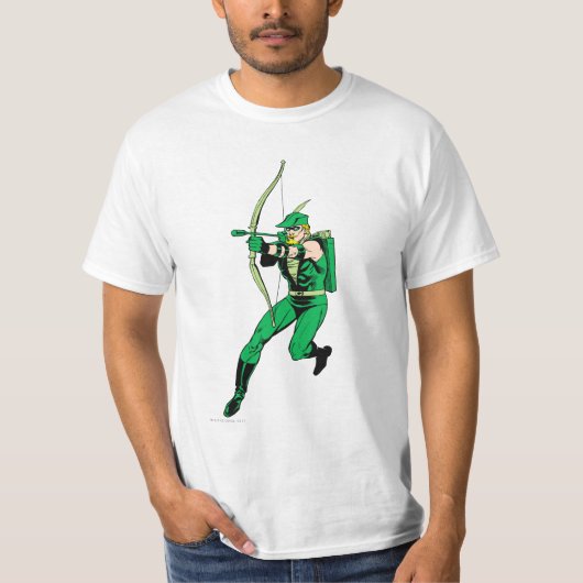 Green Arrow Shooting Arrow T-shirt (Voorkant)