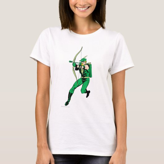 Green Arrow Shooting Arrow T-shirt (Voorkant)
