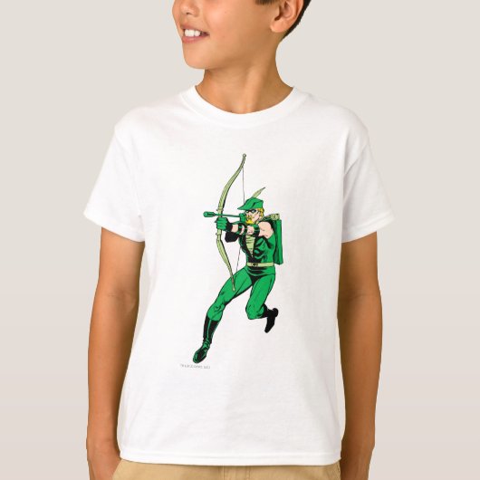 Green Arrow Shooting Arrow T-shirt (Voorkant)