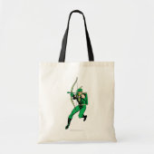 Green Arrow Shooting Arrow Tote Bag (Voorkant)