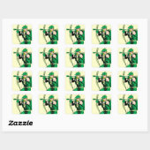 Green Arrow Shooting Arrow Vierkante Sticker (Vel)