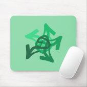 Green Arrows Mousepad Muismat (Met muis)