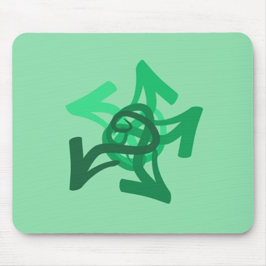 Green Arrows Mousepad Muismat (Voorkant)