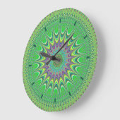 Green Art Abstracte Mandala Design Wall klok (Hoek)