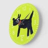 Green Art Clock: John Dyer Scotty Dog Grote Klok (Hoek)