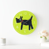 Green Art Clock: John Dyer Scotty Dog Grote Klok (Huis)
