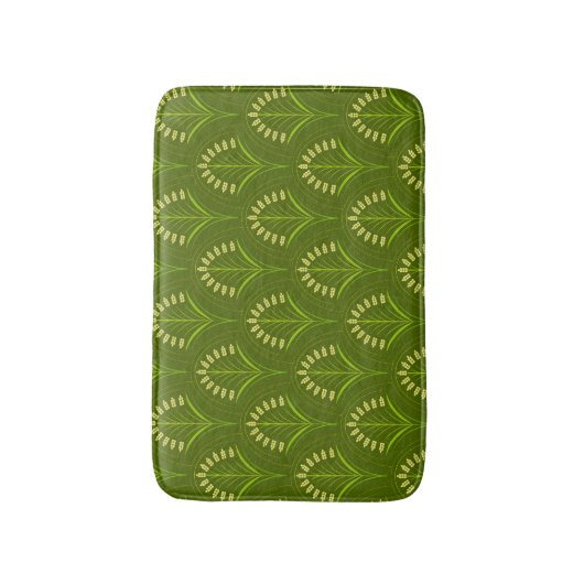Green Art Deco Badmat (Voorkant Verticaal)
