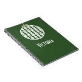 Green Art Deco Ornament Notitieboek (Rechterzijde)