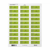 Green Art Deco Ovalen Etiket (Full Sheet)