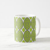 Green Art Deco Ovals Coffee-Mok Koffiemok (Voorkant rechts)