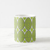 Green Art Deco Ovals Coffee-Mok Koffiemok (Center)