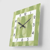 Green art deco vierkante klok (Hoek)