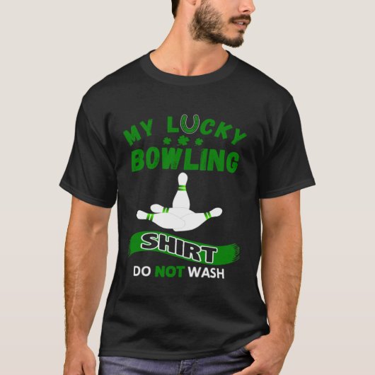 Green Art Graphics My Lucky Bowlin St Patricks Day T-shirt (Voorkant)