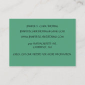 Green Art Teacher Tutor Educator Kunstklas Visitekaartje (Achterkant)
