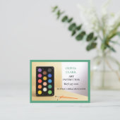 Green Art Teacher Tutor Educator Kunstklas Visitekaartje (Staand voorkant)