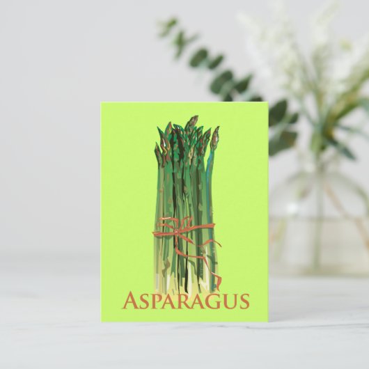 Green Asparagus Briefkaart (Staand voorkant)