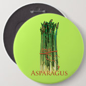 Green Asparagus Ronde Button 6,0 Cm (Voorkant /achterkant)