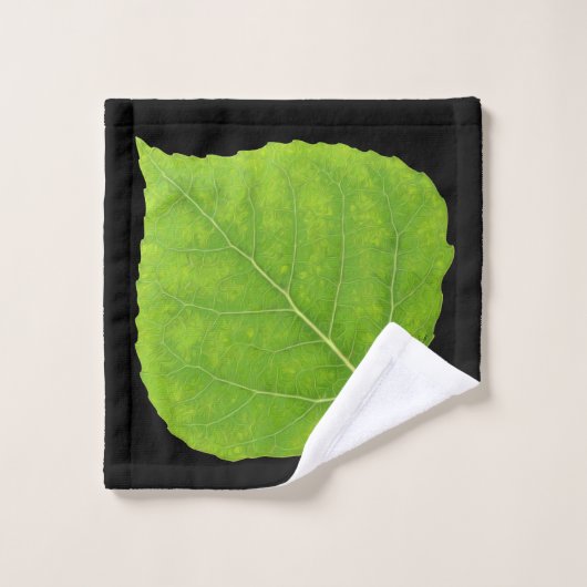 Green Aspen Leaf #11 Bad Handdoek (Wasdoekje)
