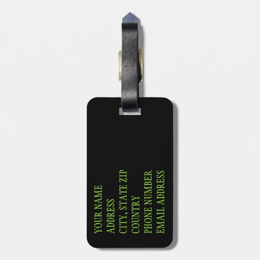 Green Aspen Leaf #11 Bagagelabel (Achterkant verticaal)