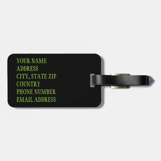 Green Aspen Leaf #11 Bagagelabel (Achterkant horizontaal)