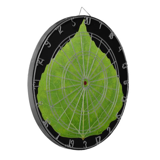 Green Aspen Leaf #11 Dartbord (Voorkant Links)