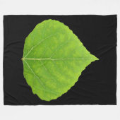 Green Aspen Leaf #11 Fleece Deken (Voorkant (Horizontaal))