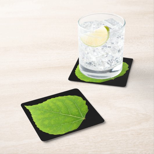 Green Aspen Leaf #11 Kartonnen Onderzetters (Insitu)