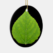 Green Aspen Leaf #11 Keramisch Ornament (Rechts)