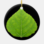 Green Aspen Leaf #11 Keramisch Ornament (Achterkant)