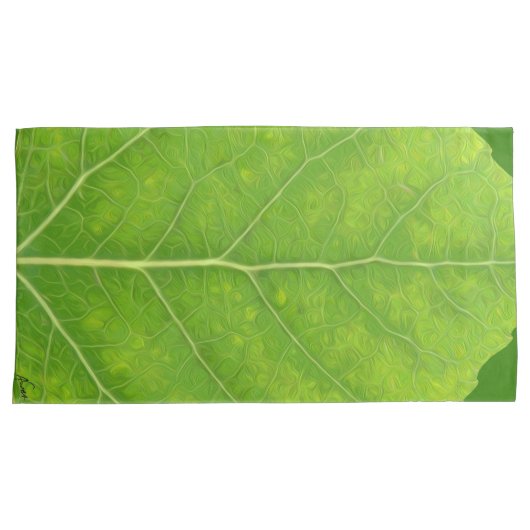 Green Aspen Leaf #11 Kussensloop (Voorkant-Rechts)