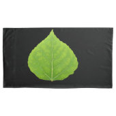 Green Aspen Leaf #11 Kussensloop (Voorkant-Links)