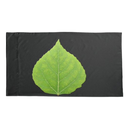 Green Aspen Leaf #11 Kussensloop (Achterkant-Links)