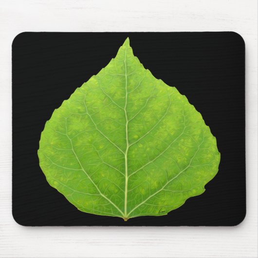 Green Aspen Leaf #11 Muismat (Voorkant)