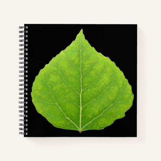 Green Aspen Leaf #11 Notitieboek (Voorkant)