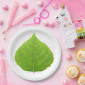 Green Aspen Leaf #11 Papieren Bordje (Feest)