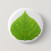 Green Aspen Leaf #11 Ronde Button 5,7 Cm (Voorkant)