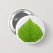 Green Aspen Leaf #11 Ronde Button 5,7 Cm (Voorkant /achterkant)