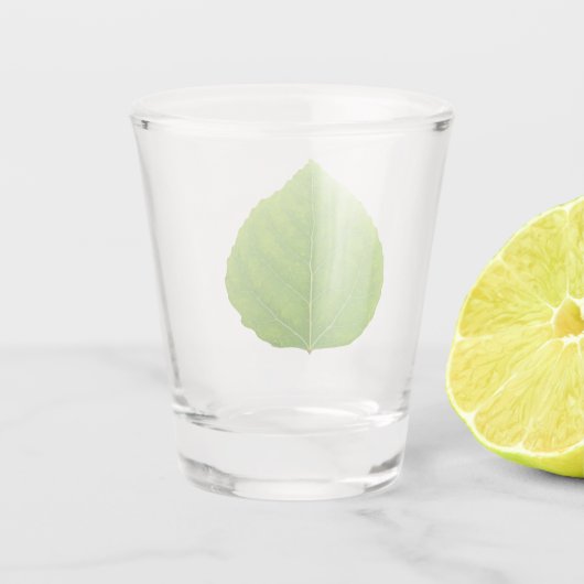 Green Aspen Leaf #11 Shot Glas (Achterkant)
