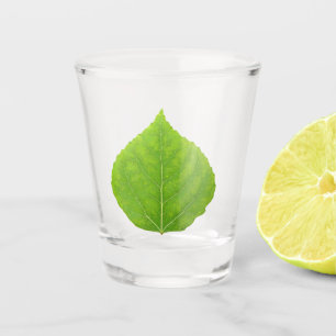 Green Aspen Leaf #11 Shot Glas