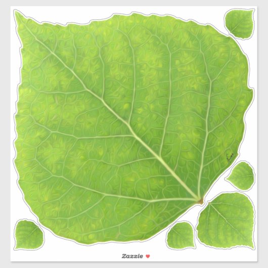 Green Aspen Leaf #11 Sticker (Vel)