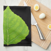 Green Aspen Leaf #11 Theedoek (Quarter Fold)