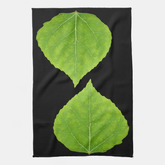 Green Aspen Leaf #11 Theedoek (Verticaal)