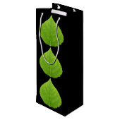 Green Aspen Leaf #11 Wijn Cadeautas (Achterkant Gekanteld)