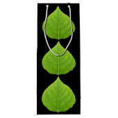Green Aspen Leaf #11 Wijn Cadeautas (Achterkant)