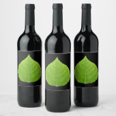 Green Aspen Leaf #11 Wijn Etiket (Flessen)