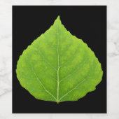 Green Aspen Leaf #11 Wijn Etiket (Enkel label)