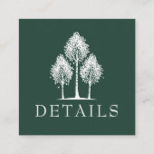 Green Aspen Tree Wedding QR Informatiekaartje (Achterkant)