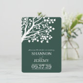 Green Aspen Tree Wedding Save The Date (Staand voorkant)